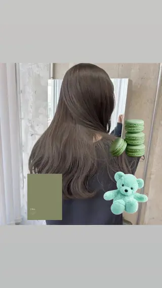 セミロング カラー パーマ ヘアアレンジ 🌱透明感カラー🌱 レイヤー/コウスケのヘアスタイル