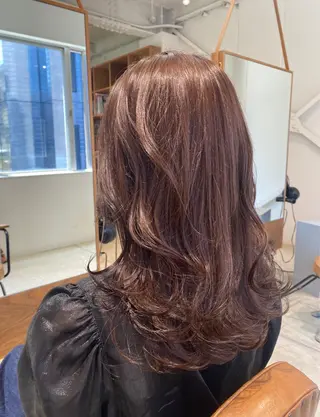 セミロング 似合わせレイヤー 阿波座/ふじむらのヘアスタイル