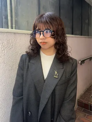 カラー パーマ 松本 雪愛のヘアスタイル