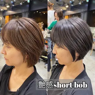 ショート カラー 透明感カラー🌿 グレージュ🐺陽介のヘアスタイル