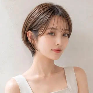 ショート カラー SOURCE枚方🫧 透明感カラー/ケアのヘアスタイル