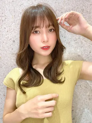 ミディアム カラー 上品ヘア🤍顔周り/ レイヤー✨/林遼一郎のヘアスタイル