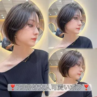 ショート カラー 美髪縮毛矯正✨🫧 レイヤー川村利幸のヘアスタイル