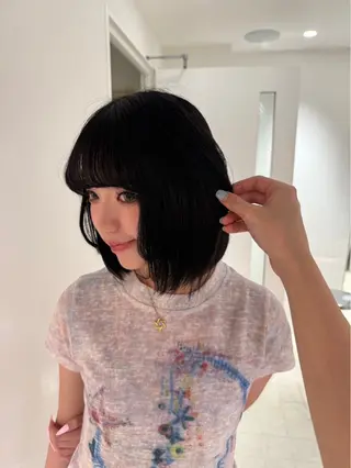 ミディアム カラー aoi /one color/艶髪のヘアスタイル