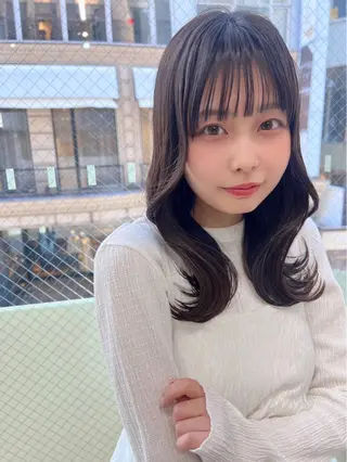 ミディアム カラー 髪質改善will hairdesignのヘアスタイル