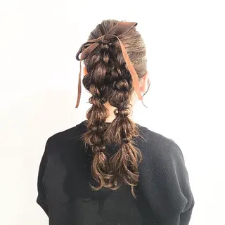 ロング ヘアアレンジ ヘアセットサロン 渥美寿美翔のヘアスタイル