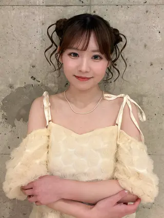 セミロング ヘアアレンジ 🎀newカワイイ ヘア/りこ🎀のヘアスタイル