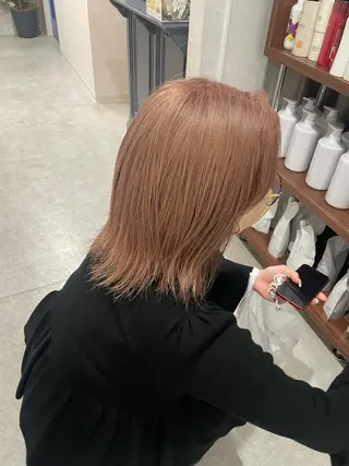 ミディアム カラー ｺﾃﾏｷﾊﾟｰﾏ/ ayaka☁️のヘアスタイル