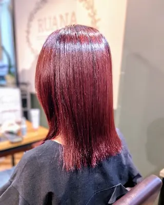 カラー セミロング 市川 洸のヘアスタイル