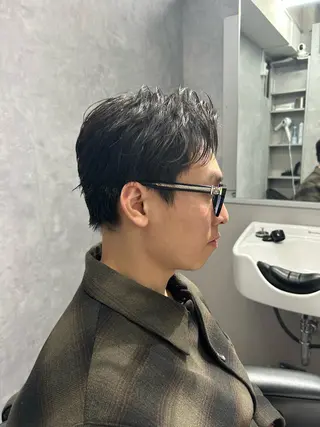 ショート パーマ 経田 偉央のヘアスタイル