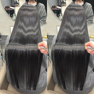 ロング 今話題の艶髪矯正 美艶カラー/FUKAのヘアスタイル