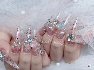 ネイル エツメ💅 長さだし🎀デザインのネイルデザイン