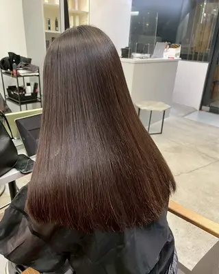 ロング パーマ 🍒モテ暖色カラー × うる艶✧ ゆなのヘアスタイル