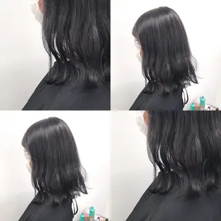 ミディアム カラー パーマ ヘアアレンジ メンズ キッズ ネイル マツエク・マツパ 上品＆韓国風 🥀海心🥀のヘアスタイル