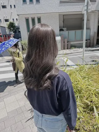 セミロング カラー ヘアアレンジ ダブルカラー｜ なおき｜池袋美容師のヘアスタイル