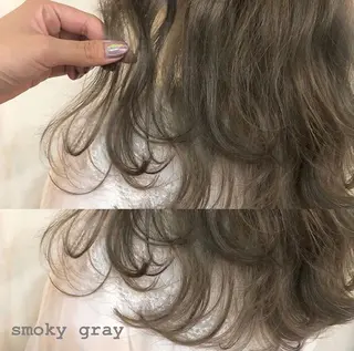 ロング カラー パーマ ヘアアレンジ 川上 智汐のヘアスタイル