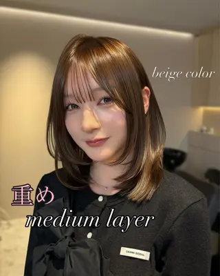 ミディアム カラー 似合わせボブ✨️ RIEのヘアスタイル