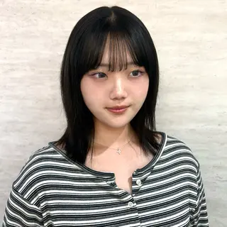 ミディアム カラー 🩶韓国風カラー/ 池袋/かのん🩶のヘアスタイル