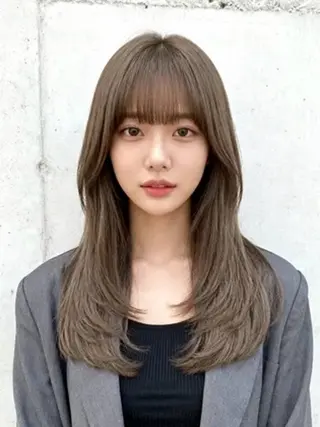 ロング カラー 韓国レイヤーカット 🫧大阪梅田レイヤーのヘアスタイル