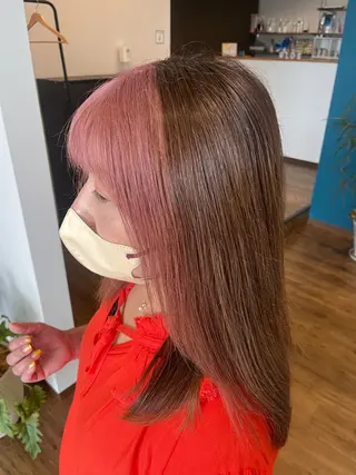 ロング カラー 栗原 志穂のヘアスタイル