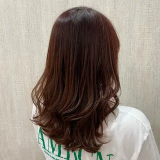 ミディアム カラー 🫧透け感⋆艶髪💎 山口アヤカのヘアスタイル