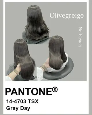 ロング カラー ParveMix/ オリーブ/いちかのヘアスタイル