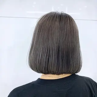 ミディアム Fuu👣ボブ/ボブ ヘア/ベージュカラーのヘアスタイル