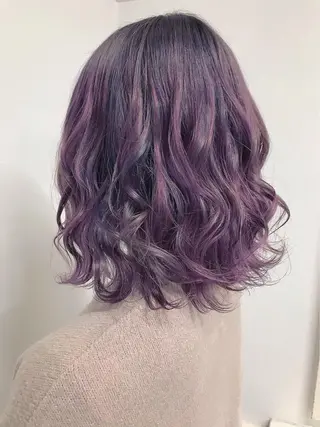 ミディアム カラー ヘアアレンジ GiseL天神カラー 髪質改善/ブリーチのヘアスタイル