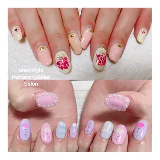 ミディアム ネイル 🐾enen style 🐾のネイルデザイン