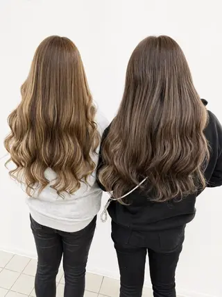 ロング カラー ヘアアレンジ エクステ¥5000 LuciAカラーのヘアスタイル