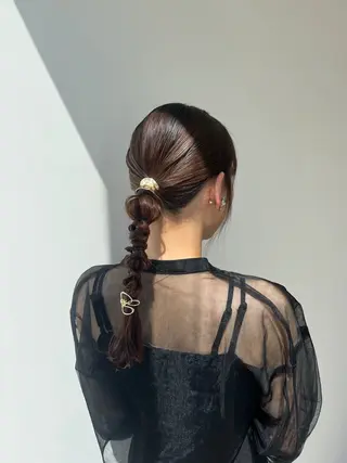 ロング ヘアアレンジ cana 札幌レイヤースタイルのヘアスタイル