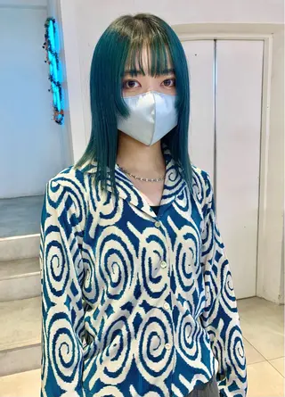 ミディアム カラー Kureha/ネイル トレンドヘアのマツエク・マツパデザイン