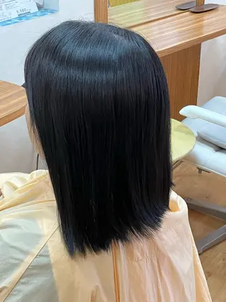 セミロング 高畑駅×縮毛矯正 縮毛矯正×湯浅貴子のヘアスタイル