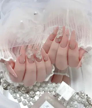 ロング E🌷nail 長さだし専門店のネイルデザイン