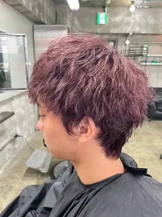 ショート カラー 亀井隆汰/メンズ専門 パーマ/フェード可のヘアスタイル