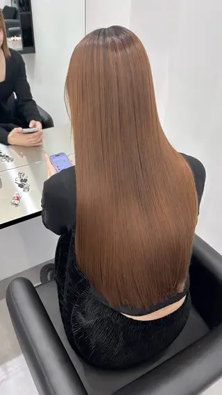 ロング カラー 縮毛矯正×髪質改善 小笠原大樹のヘアスタイル