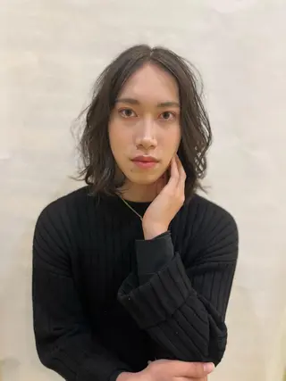 ミディアム パーマ トータルビューティー K:R鶴川のヘアスタイル