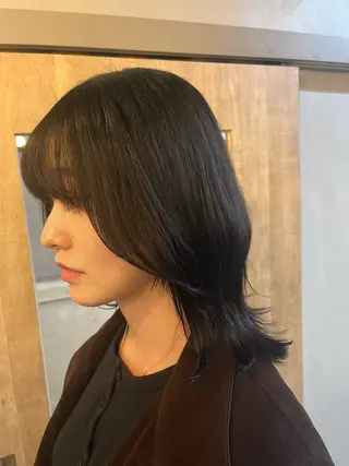 ミディアム 🫧艶感カラー/ あいり🤍のヘアスタイル