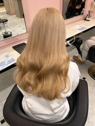 カラー girlな暖色ヘア 🪽🫧ハルナ🎀のヘアスタイル