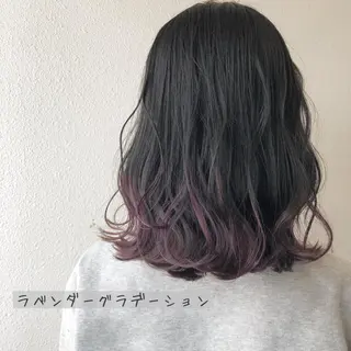 ミディアム カラー あさだ しゅうたろうのヘアスタイル