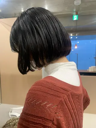 ショート ボブパーマコテ巻き風 パーマNo1深江秀平のヘアスタイル