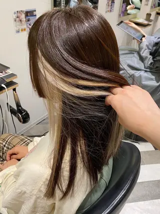 カラー セミロング 似合わせカット 銀座/アライ カズヤのヘアスタイル