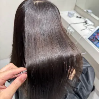 ロング パーマ 美髪矯正/縮毛矯正 ブリーチ矯正のヘアスタイル