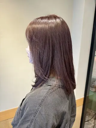 セミロング カラー 🌈日比野 哲二のヘアスタイル