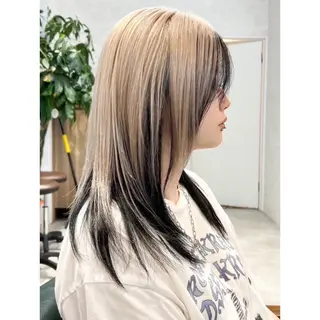 ロング カラー 韓国レイヤー/Wカラ ー♡YUUNAのヘアスタイル