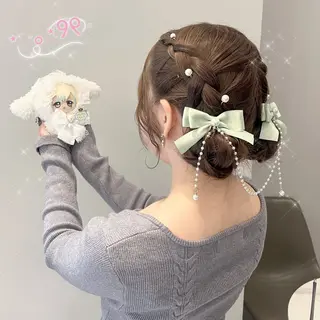 ヘアアレンジ 顔周り/ガーリー /ヘアメ/あつはのヘアスタイル