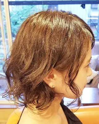 ショート カラー パーマ spa hair ark 富井直美のヘアスタイル