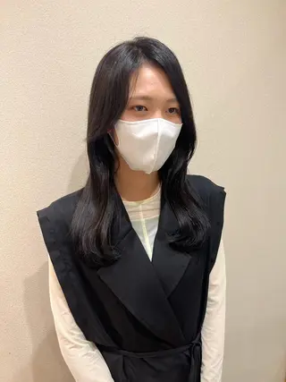 セミロング カラー 外国人対応 佐久間のヘアスタイル