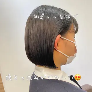 ショート カラー キッズ ネイル マツエク・マツパ ボブ×縮毛矯正👑 心斎橋/高城涼也のヘアスタイル