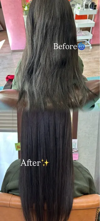 ロング ゆな︎❤︎ 髪質改善カラーのヘアスタイル